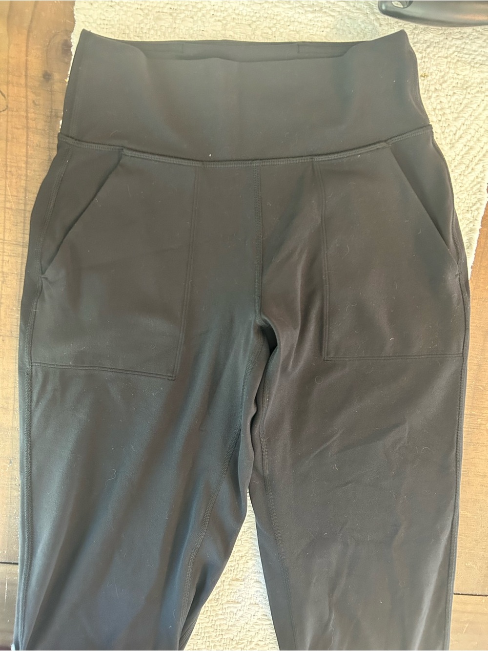 Women’s black Lululemon joggers